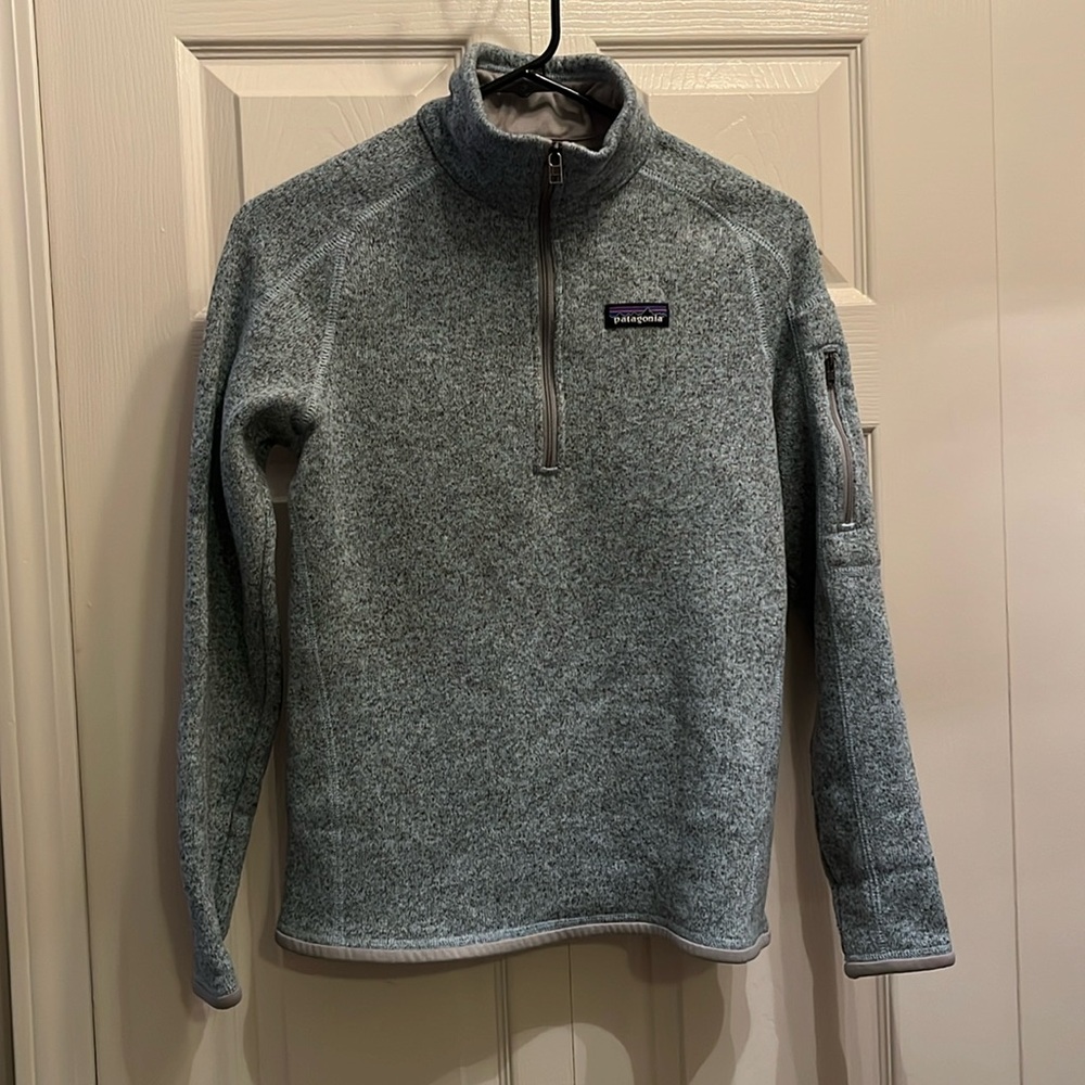 Patagonia Women's Better Sweater 1/4 Zipper Fleece Pullover Blue Size Small
